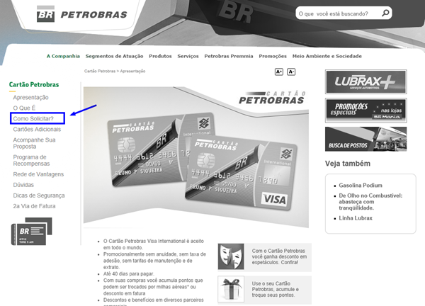 como-solicitar-cartao-petrobras-visa-bb