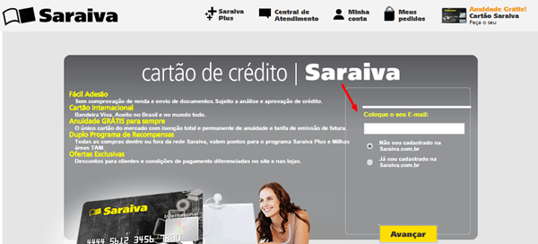 Cartão Saraiva Visa sem anuidade - Como solicitar 