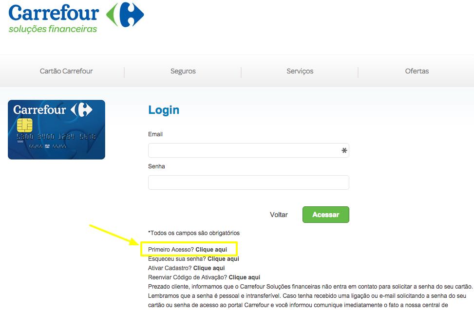 Realize o login com seu e-mail e senha. Se não tiver cadastro realize gratuitamente o cadastro de sua senha online (divulgação)