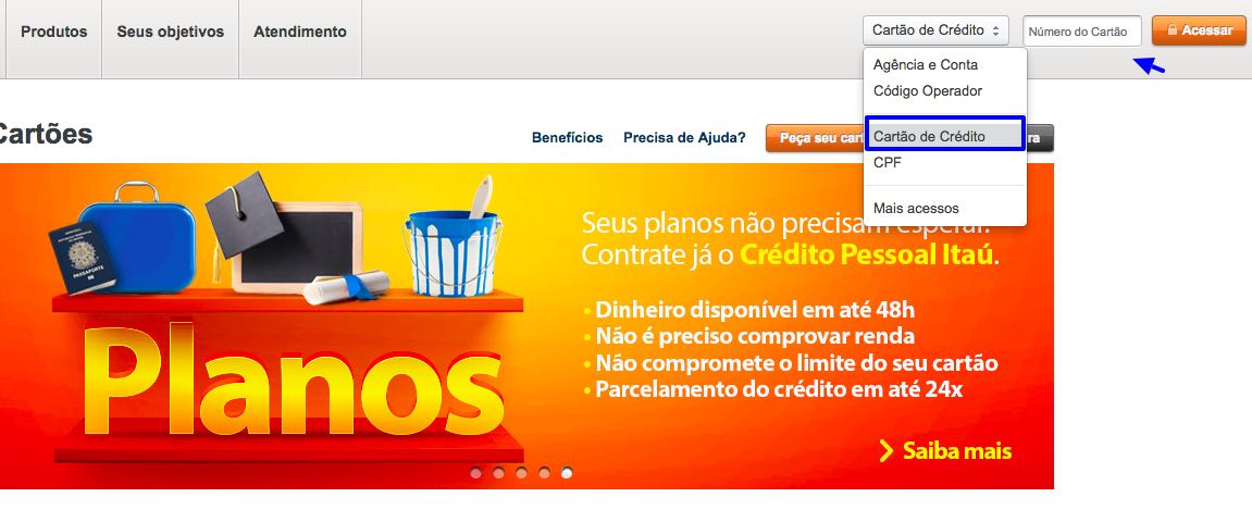 Acesso online está disponível para correntistas e não-correntistas do Banco Itaú que sejam portadores de um Itaucard (divulgação)