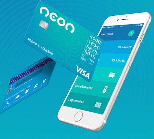 Cartão VISA do Banco Neon é 100% gerenciado pelo aplicativo (divulgação)