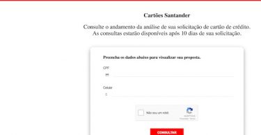 Status cartão Santander