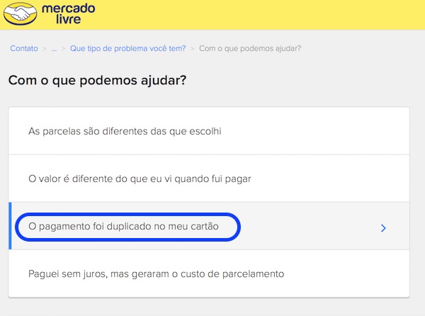 Compra duplicada Mercado Livre