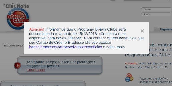 Bradesco Bônus Clube Fim