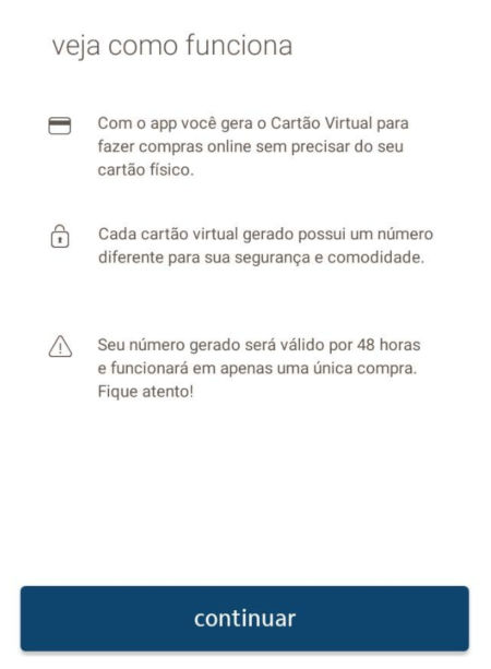 APP Credicard - Cartão Virtual