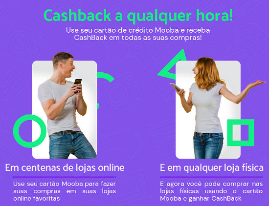 Mooba Cashback no cartão