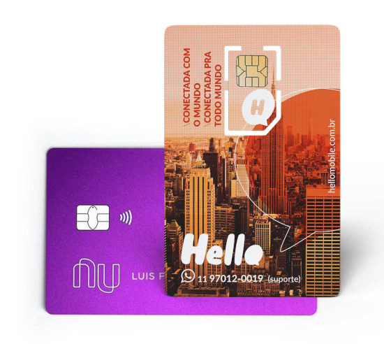 SIM Card Internacional Nubank e Hello Mobile