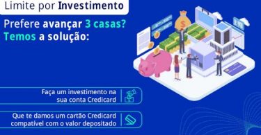 Cartão com limite em investimentos Credicard