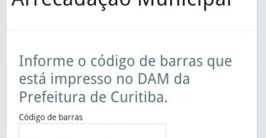 Curitiba pagamento de impostos no cartão