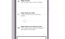 Nubank recurso de pagamento de contas com cartão