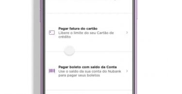 Nubank recurso de pagamento de contas com cartão